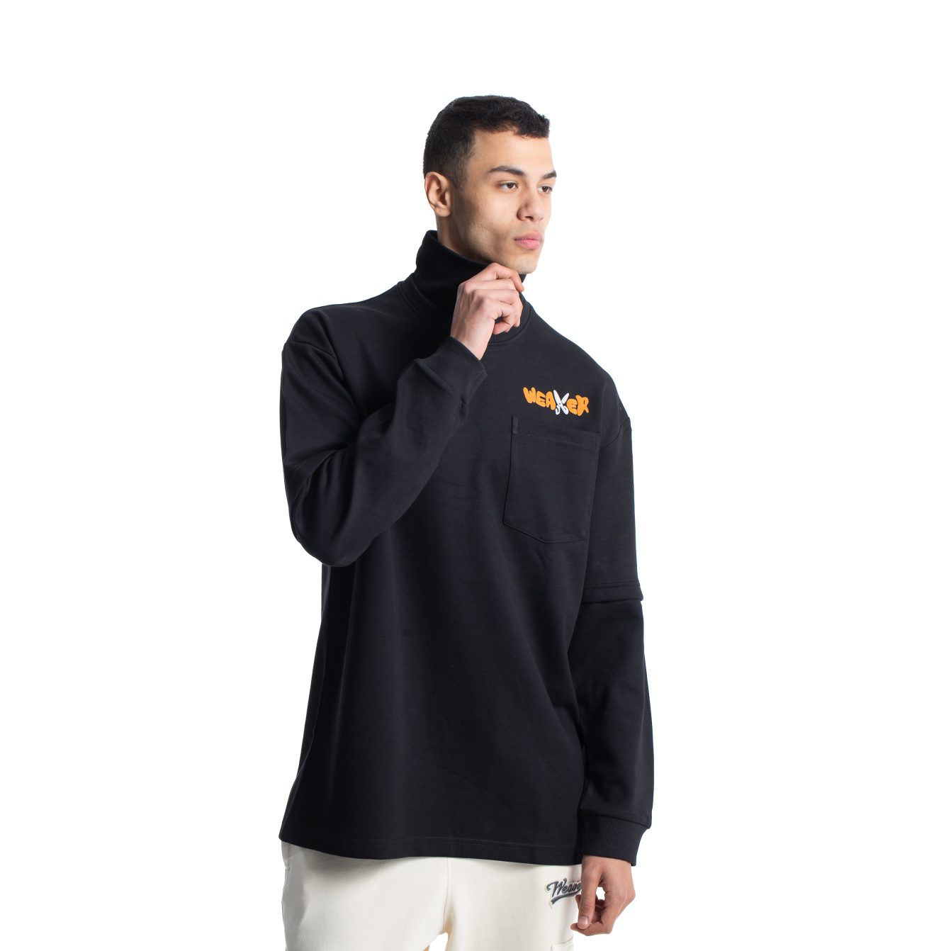 weaver sweatshirt oversize - Black