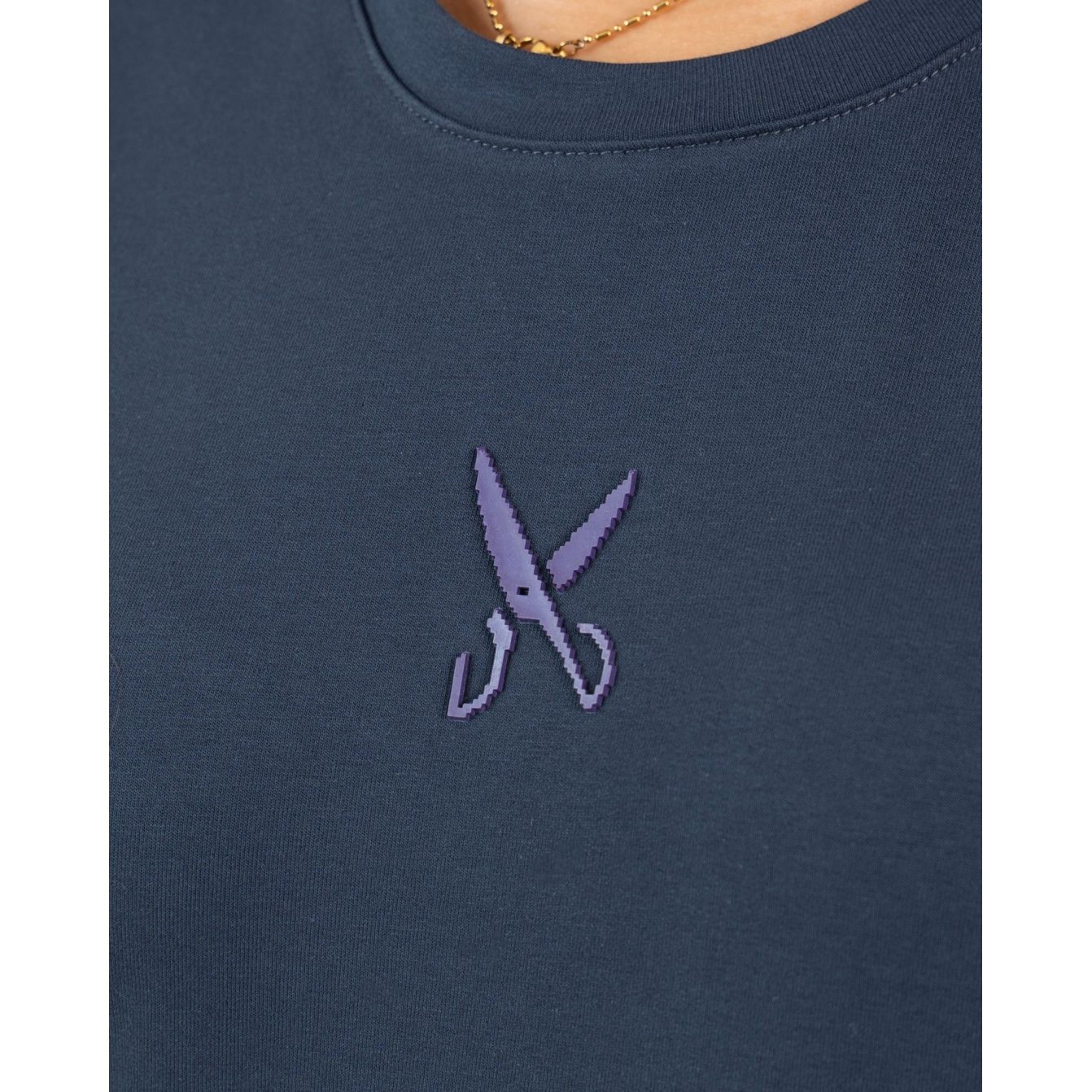 Plain T-shirt with zigzag logo - Gray