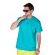 Plain T-shirt with zigzag logo - Turquoise
