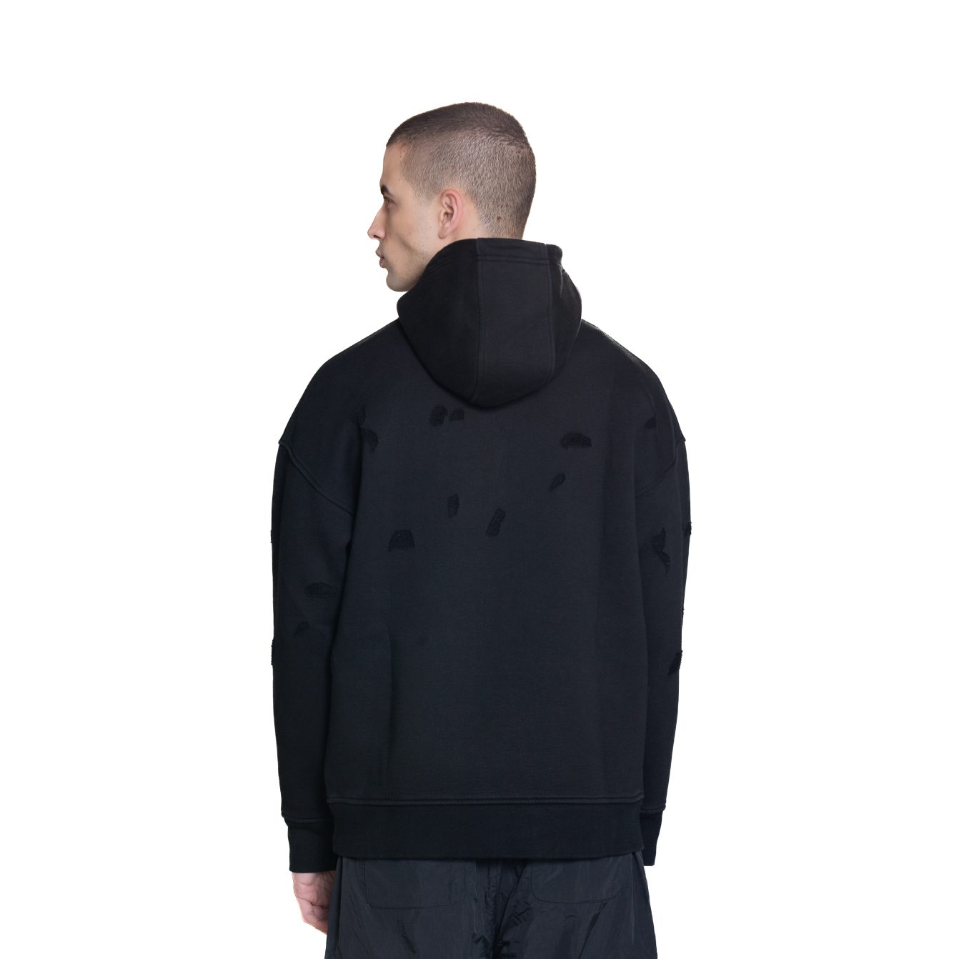 Slotted hoodie - Black 07