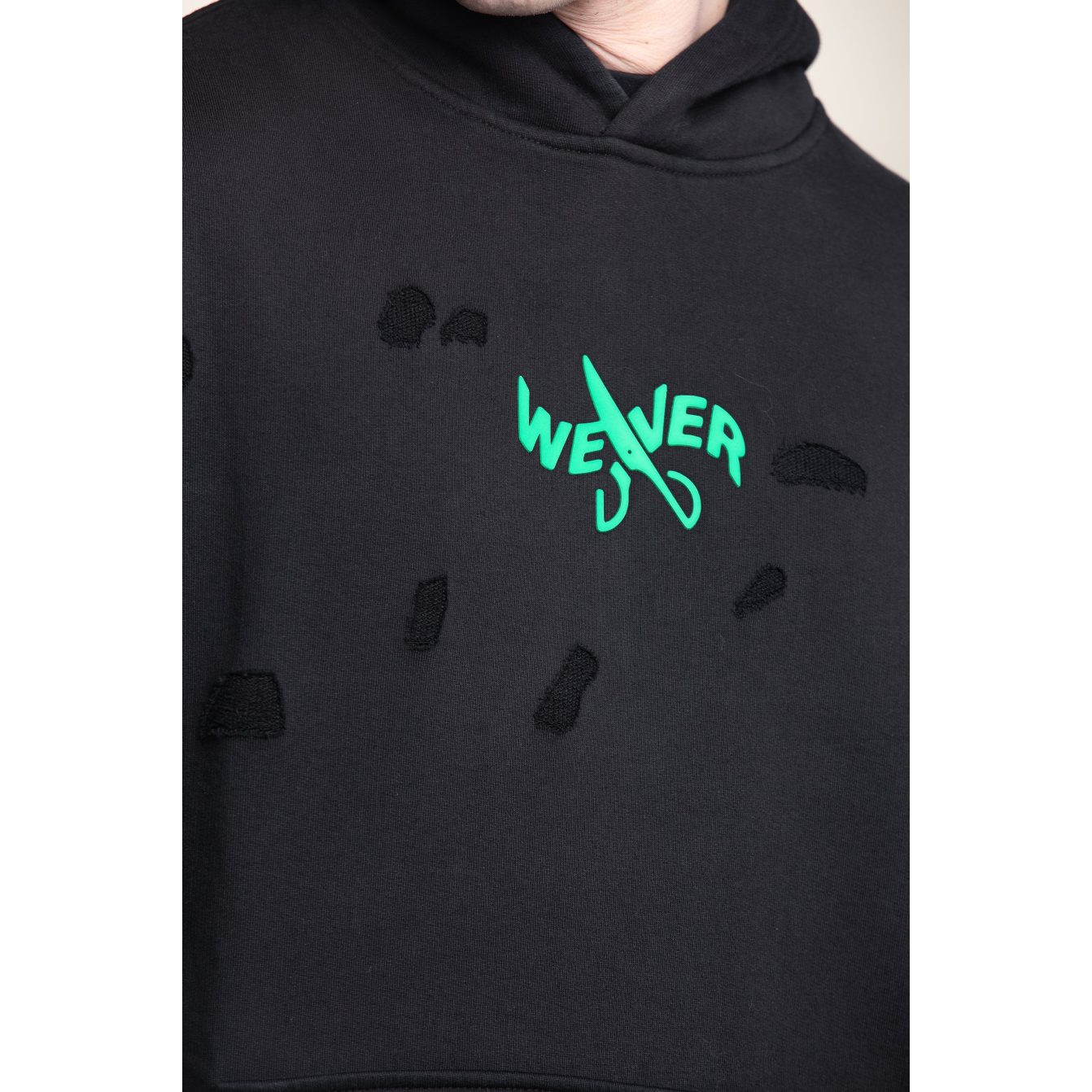 Slotted hoodie - Black 07