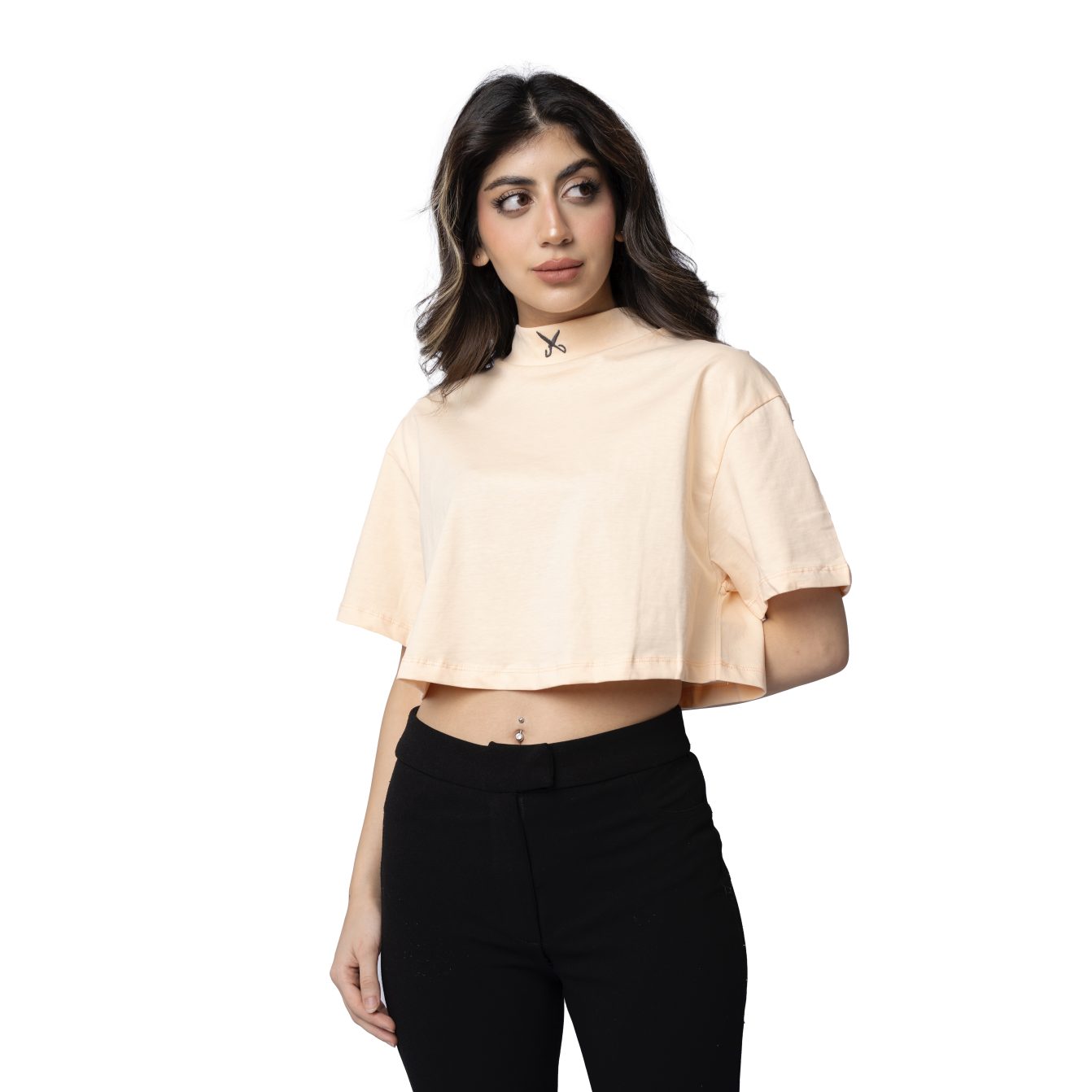 Women Crop top - Light Orange