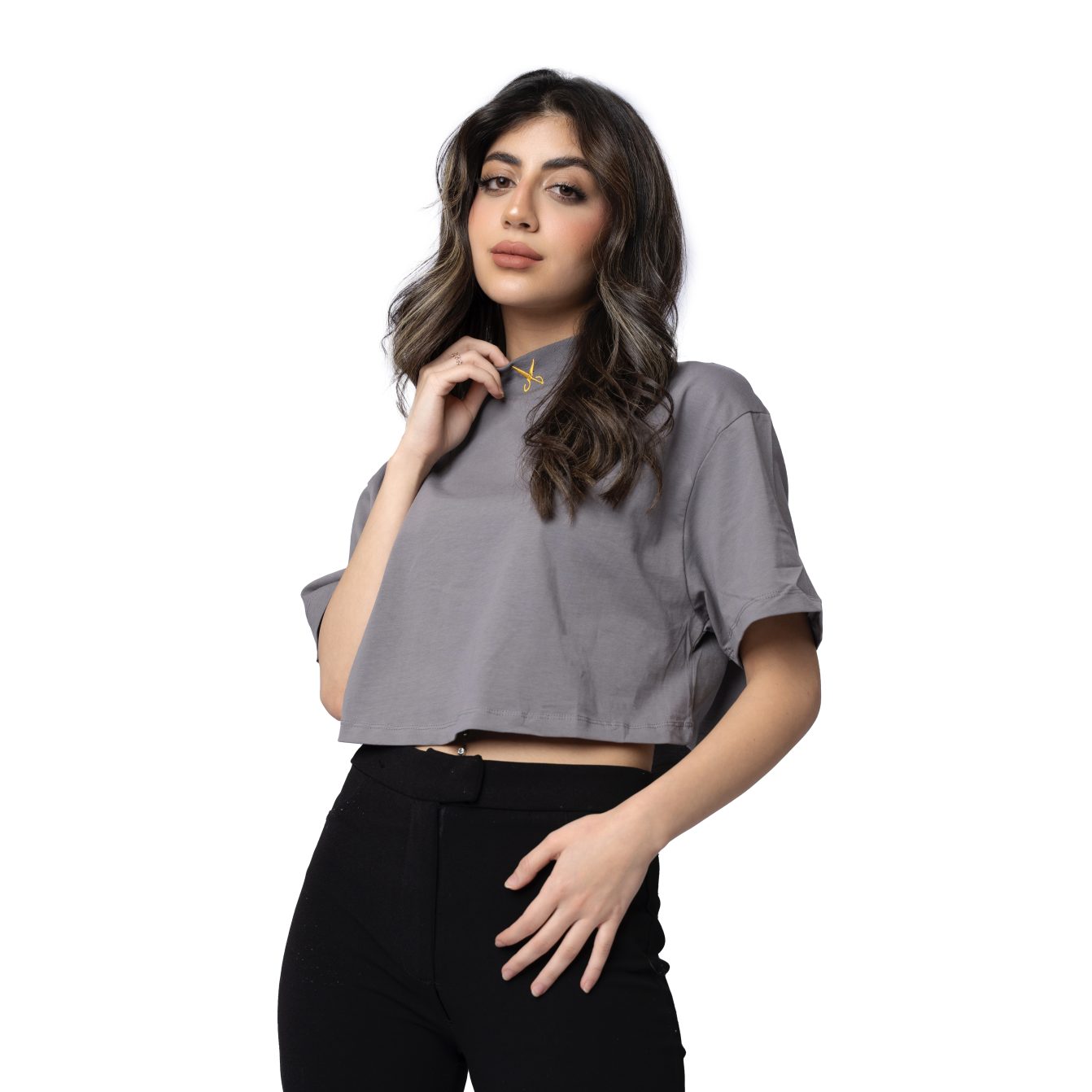 Women Crop top - Gray
