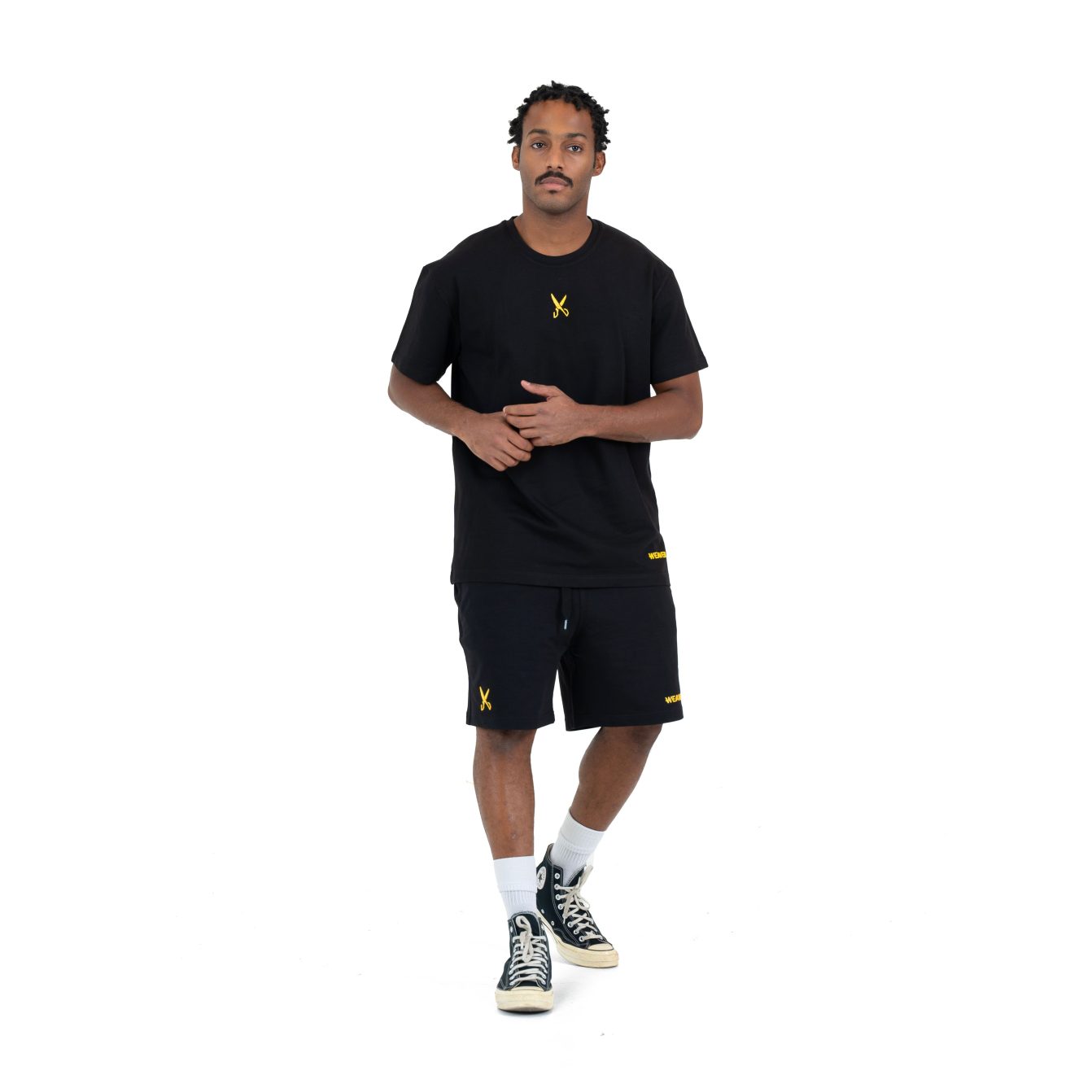 Plain T-shirt with zigzag logo - Black
