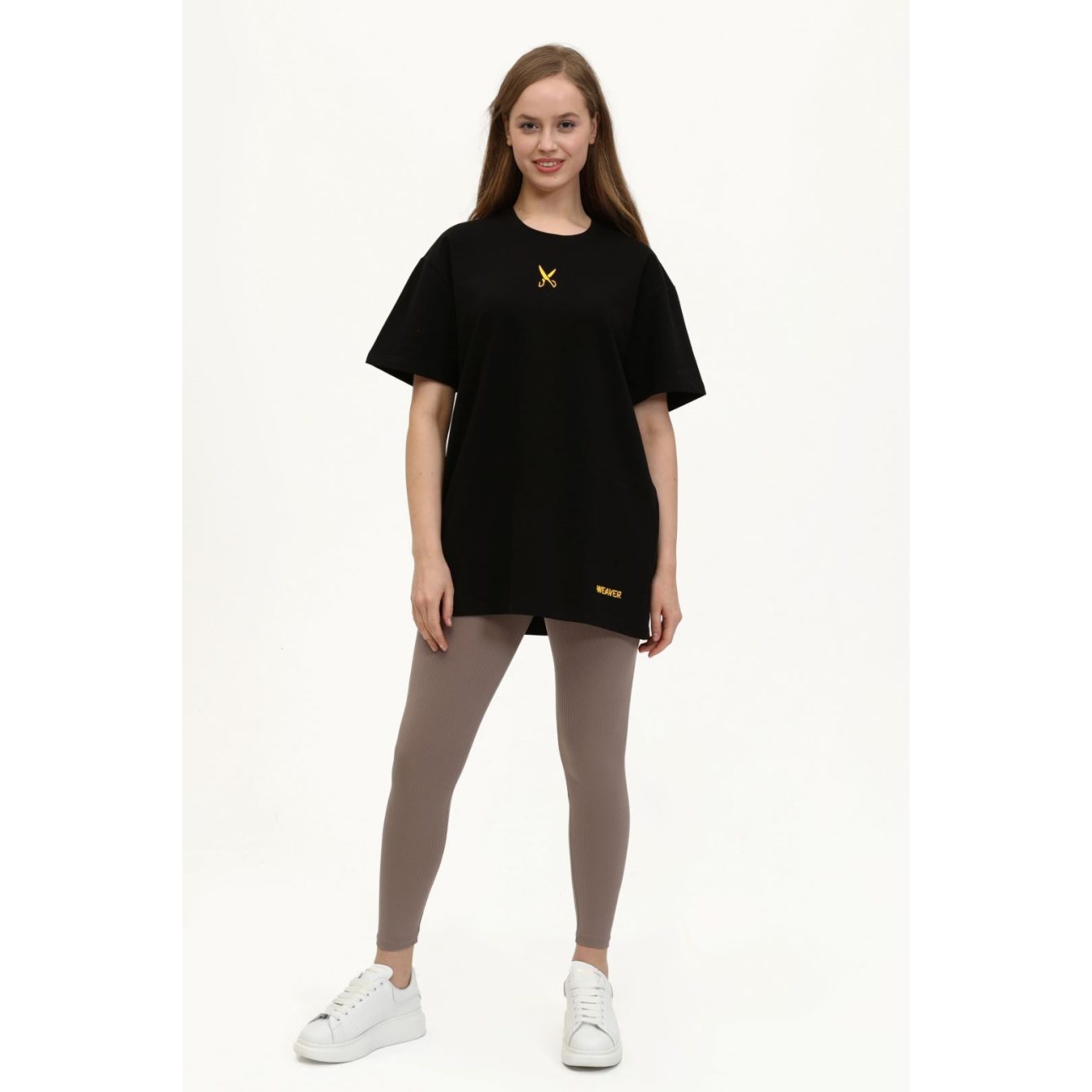 Plain T-shirt with zigzag logo - Black