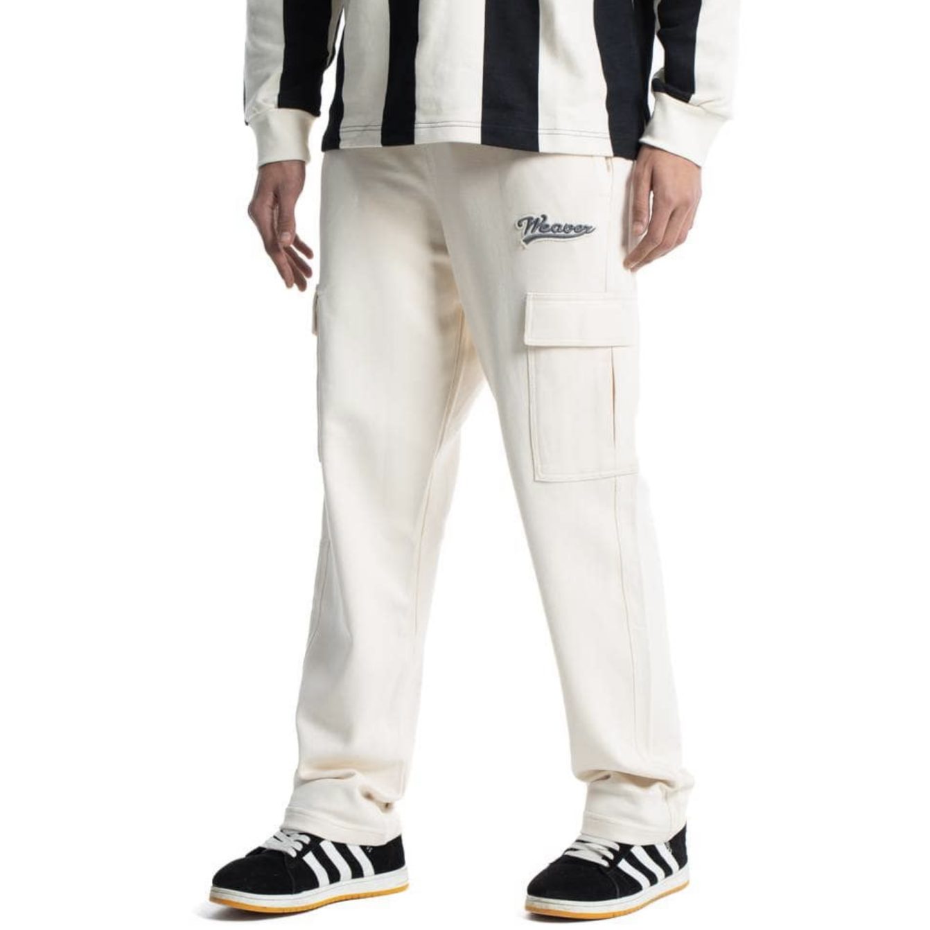 Trousers - Beige /Gray