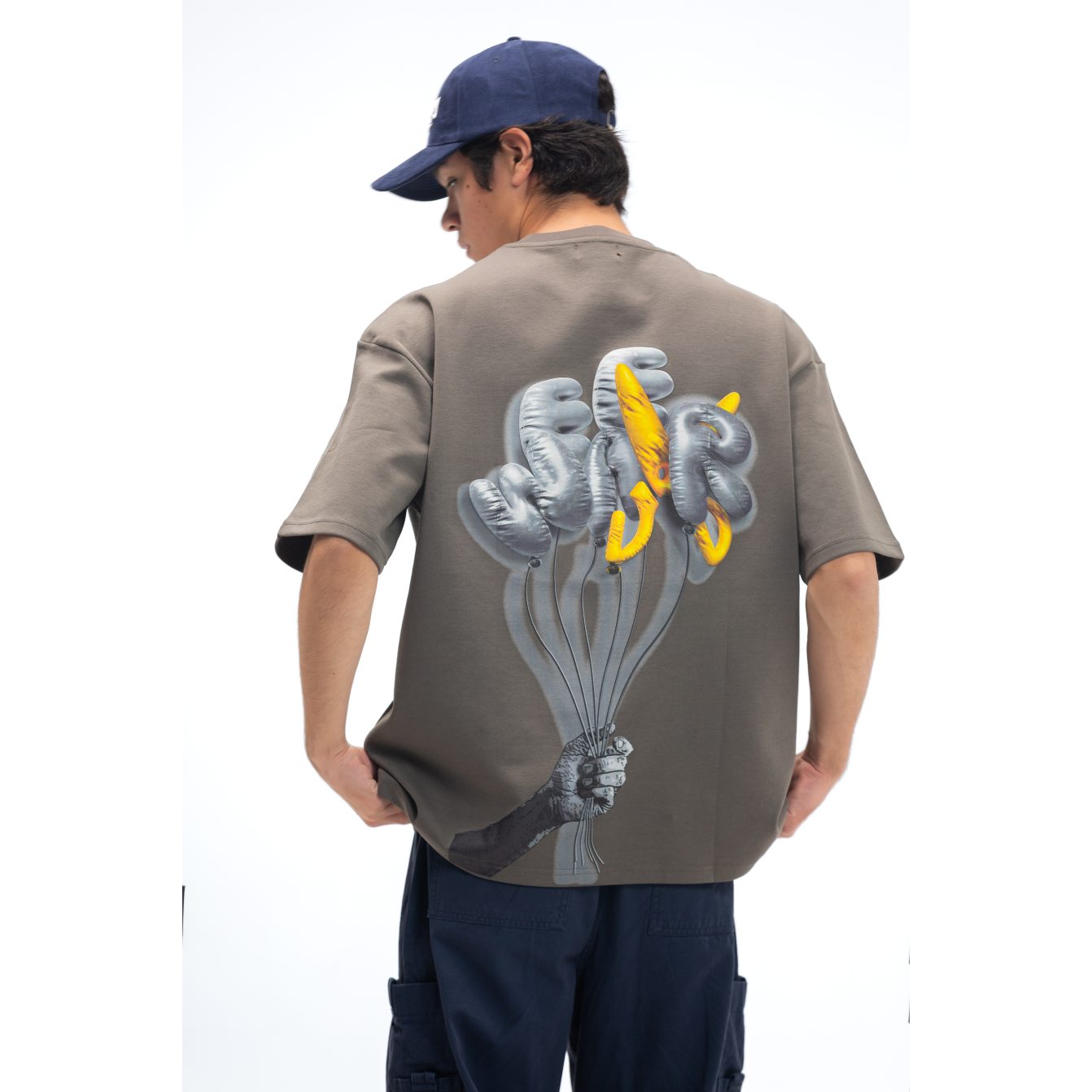 Balloon T-shirt Oversize - Gray