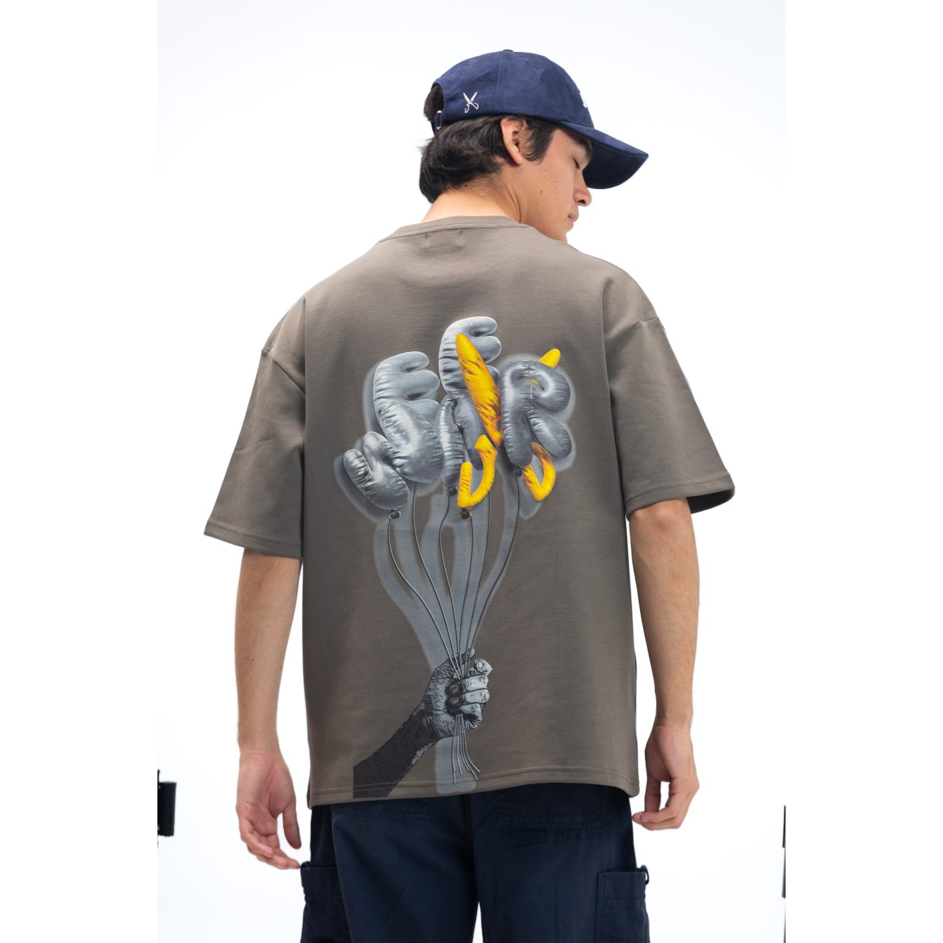 Balloon T-shirt Oversize - Gray