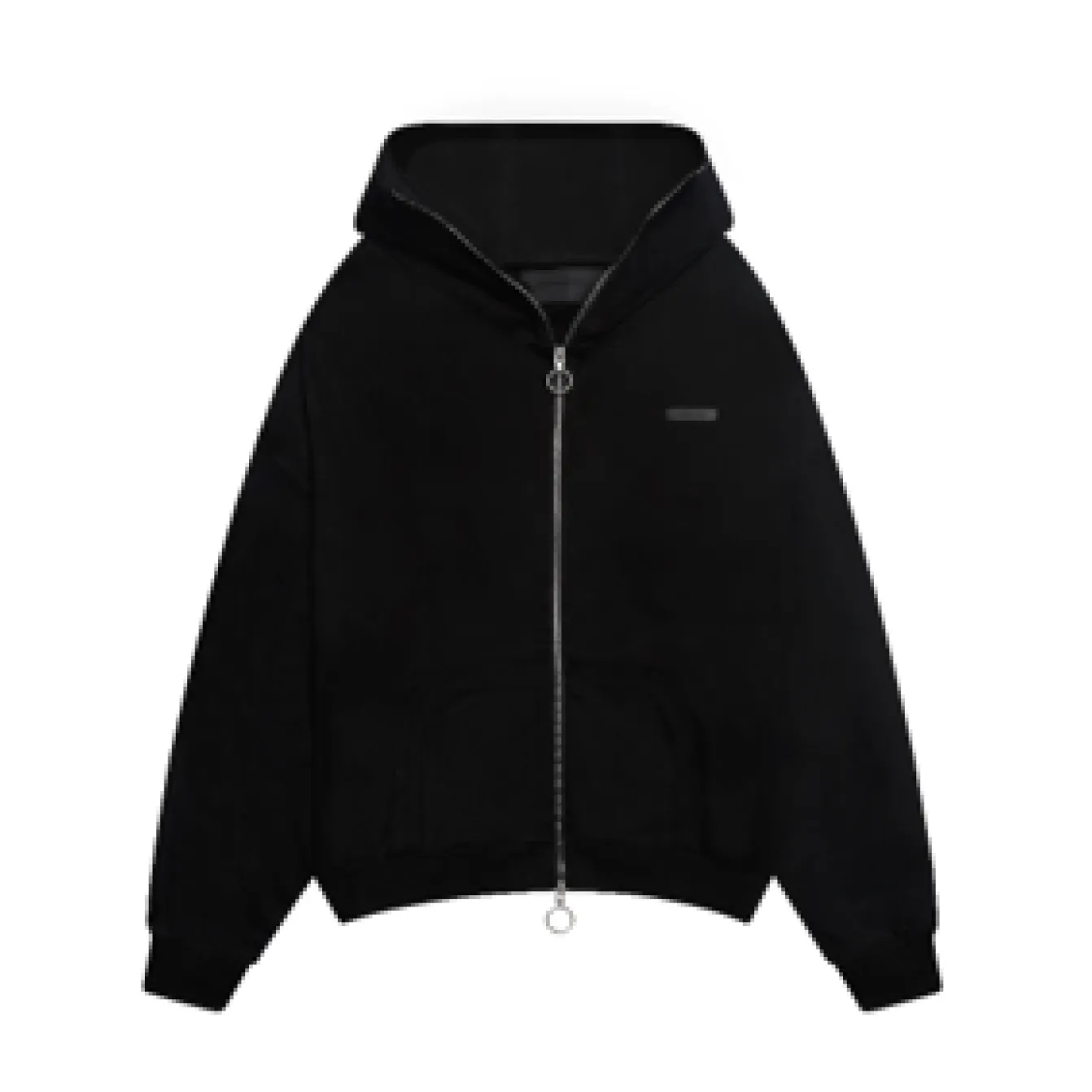 Freeminds Zip Up Washed Black Sweatshirt