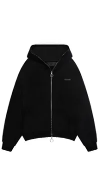 Freeminds Zip Up Washed Black Sweatshirt