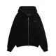 Freeminds Zip Up Washed Black Sweatshirt
