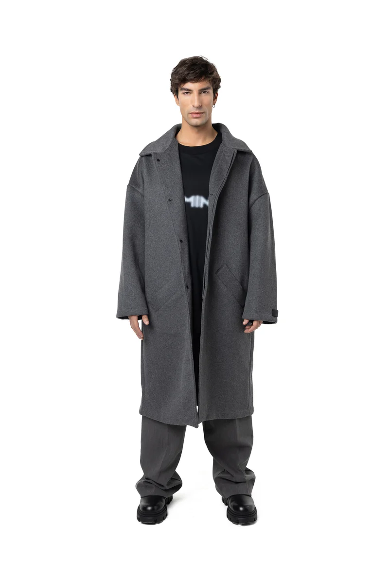 Freeminds - Gray wool trench coat