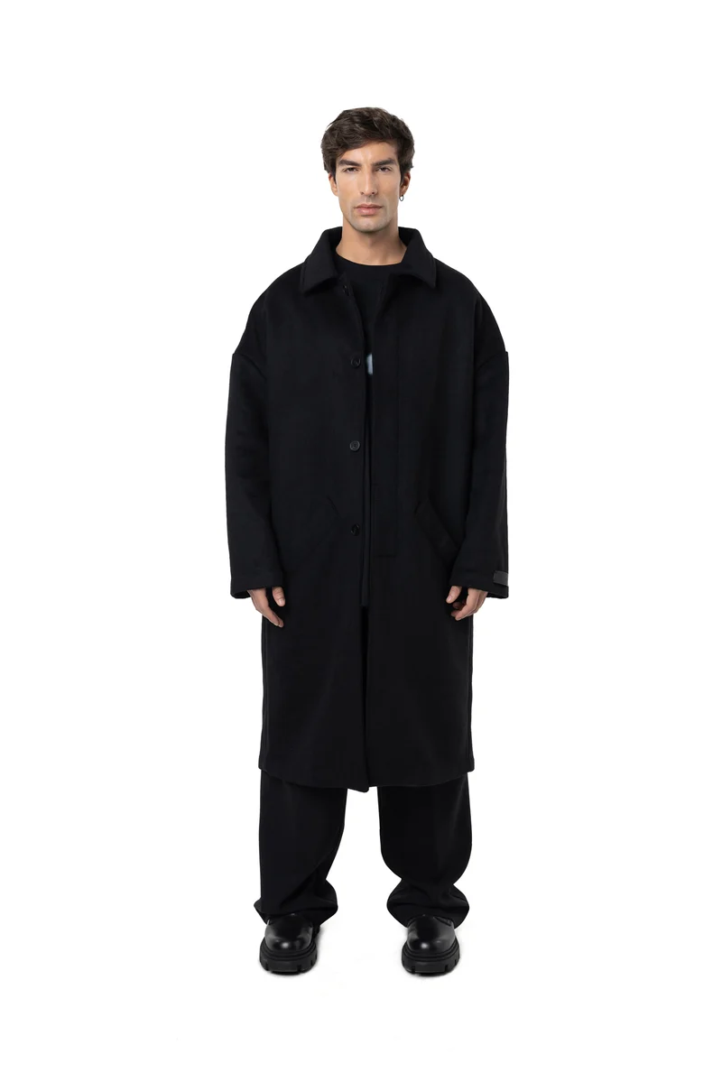 Freeminds - black wool trench coat