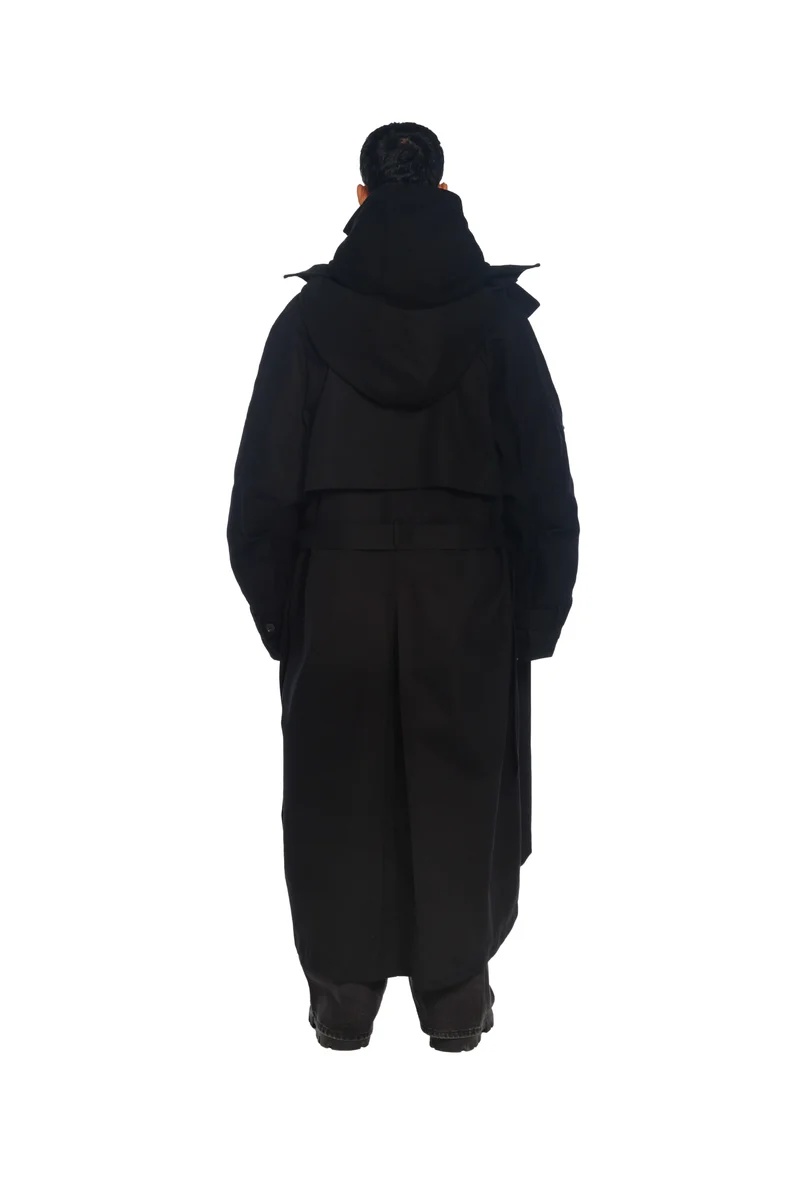 Freeminds - black wool trench coat