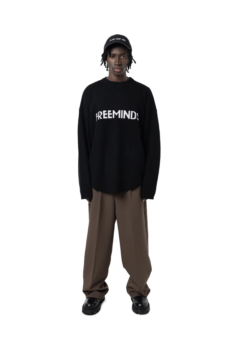 Freeminds - Wide leg brown trouser
