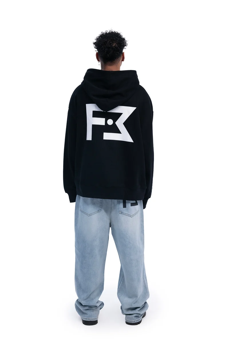Freeminds - BLACK BOUNDARIES OVERSIZED HOODIE