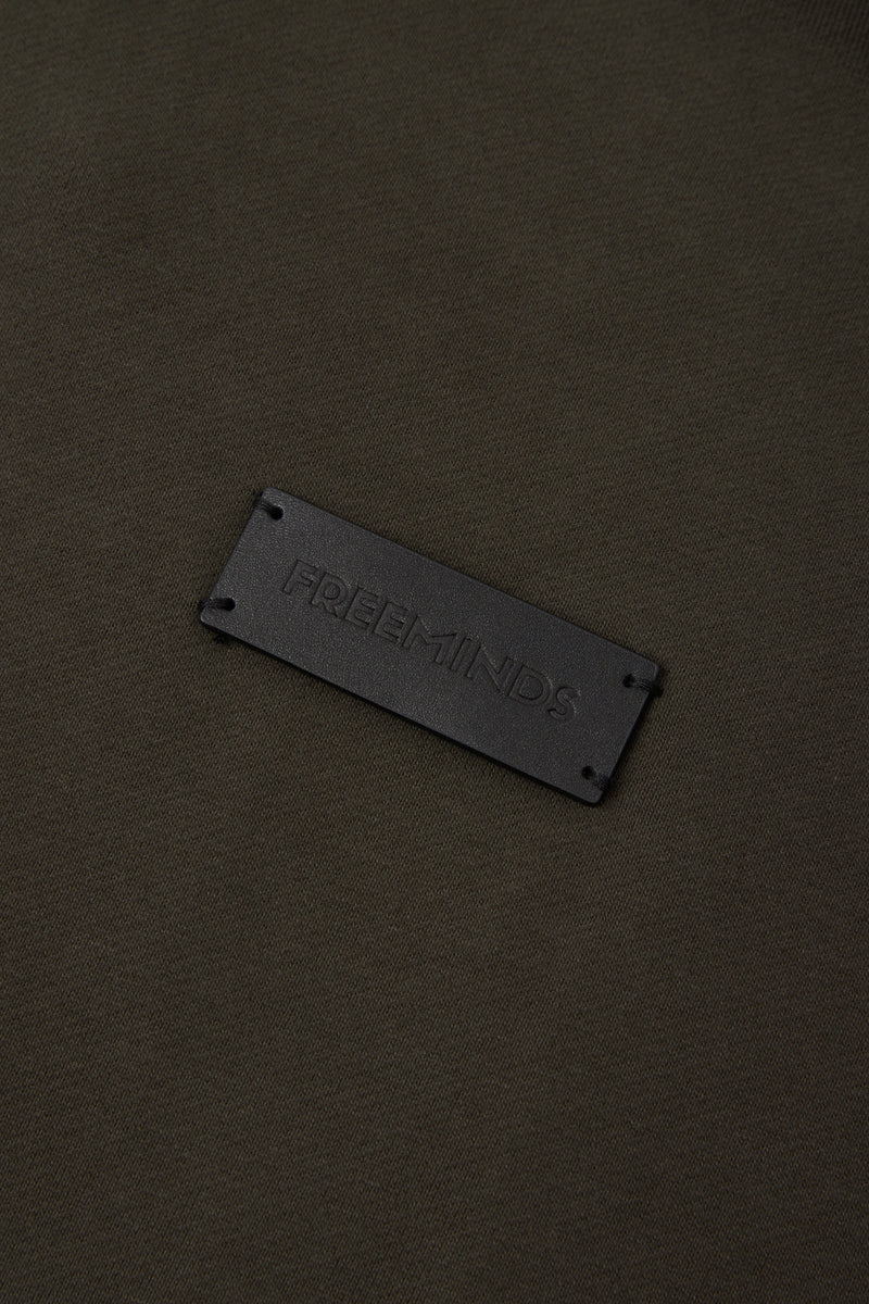 FREEMINDS - FREEMINDS FLEECE GREEN NAVY ZIP-UP SWEATSHIRT FREEMINDS - FREEMINDS FLEECE GREEN NAVY ZIP-UP SWEATSHIRT