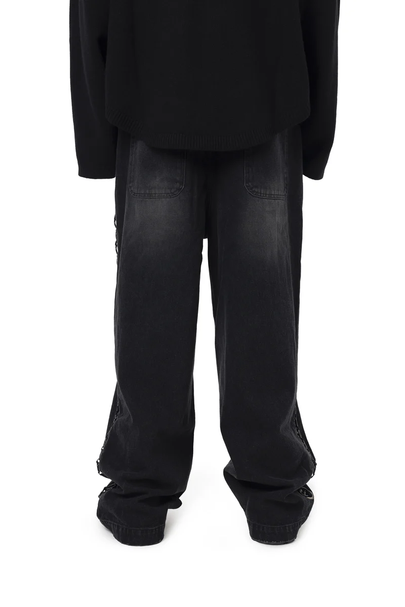 Freeminds Wide leg black denim Jeans