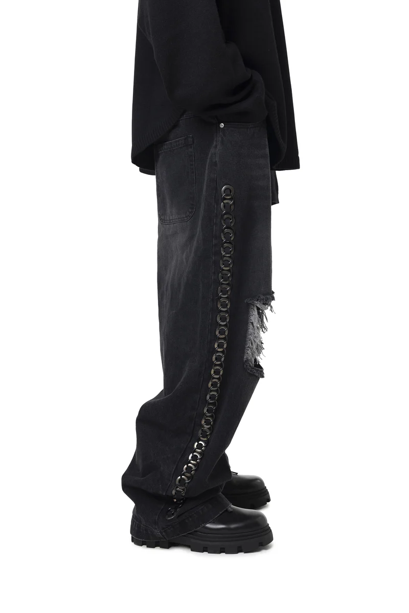Freeminds Wide leg black denim Jeans
