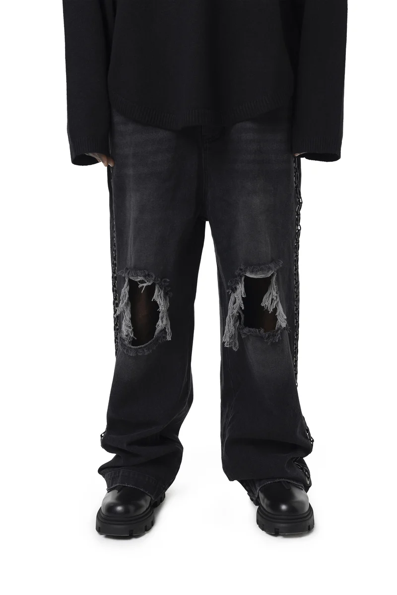 Freeminds Wide leg black denim Jeans