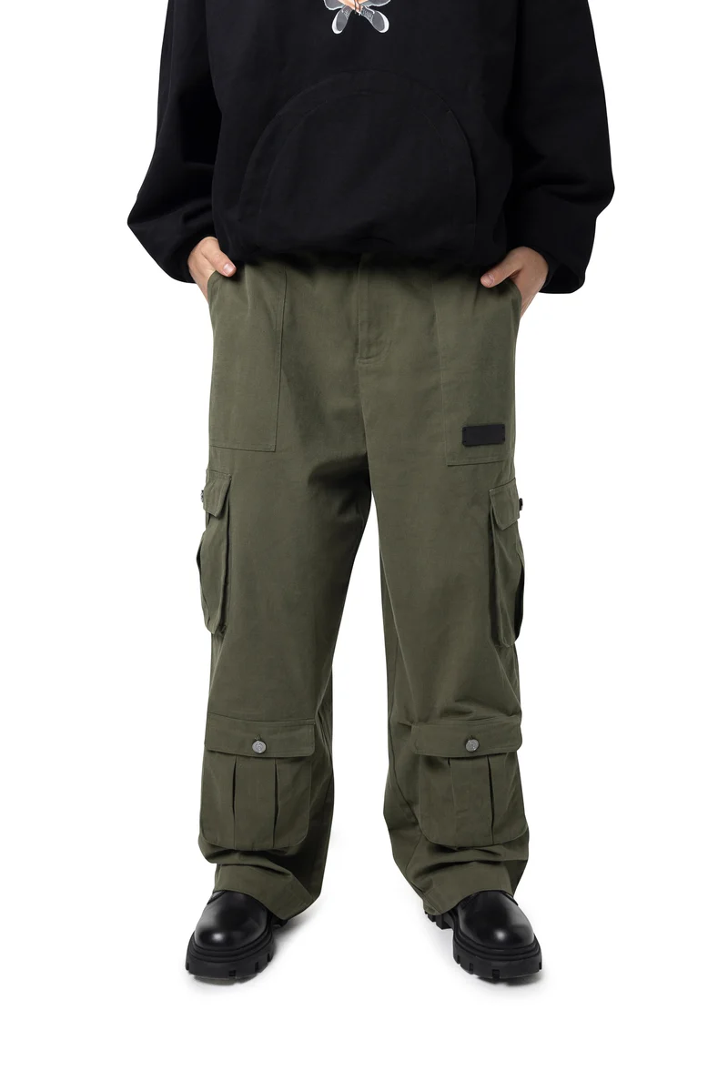 Freeminds - cargo green navy pants