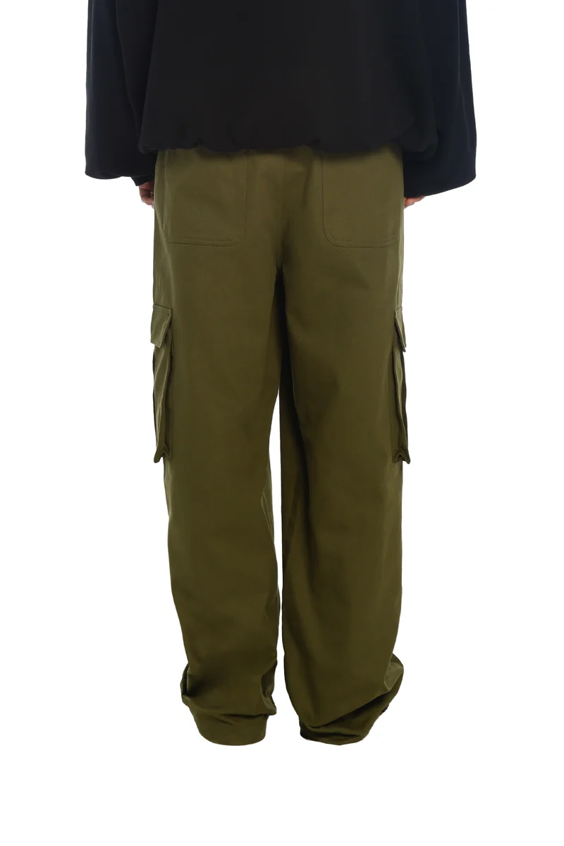 FREEMINDS - WASHED GREEN NAVY CARGO PANTS FREEMINDS - WASHED GREEN NAVY CARGO PANTS