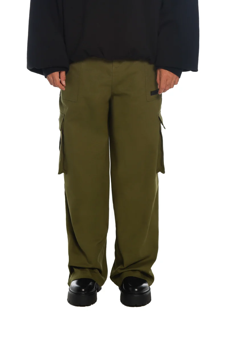 FREEMINDS - WASHED GREEN NAVY CARGO PANTS FREEMINDS - WASHED GREEN NAVY CARGO PANTS