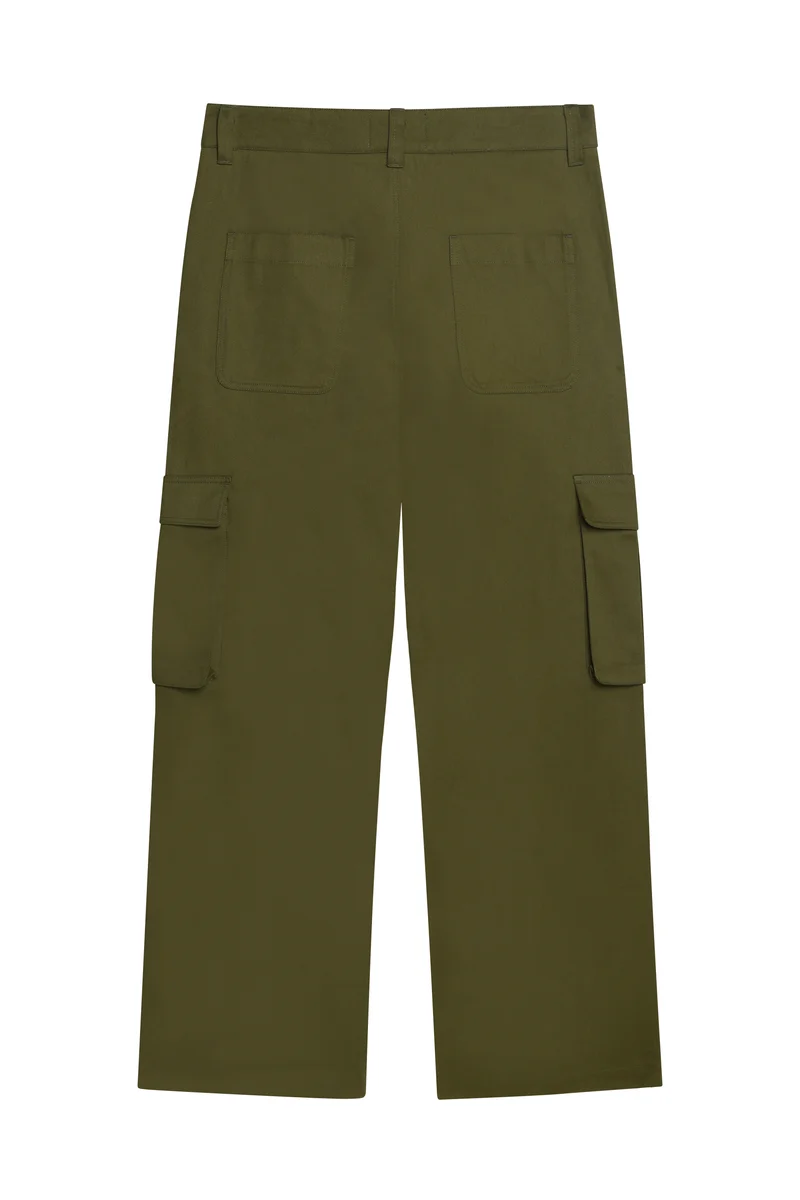FREEMINDS - WASHED GREEN NAVY CARGO PANTS FREEMINDS - WASHED GREEN NAVY CARGO PANTS
