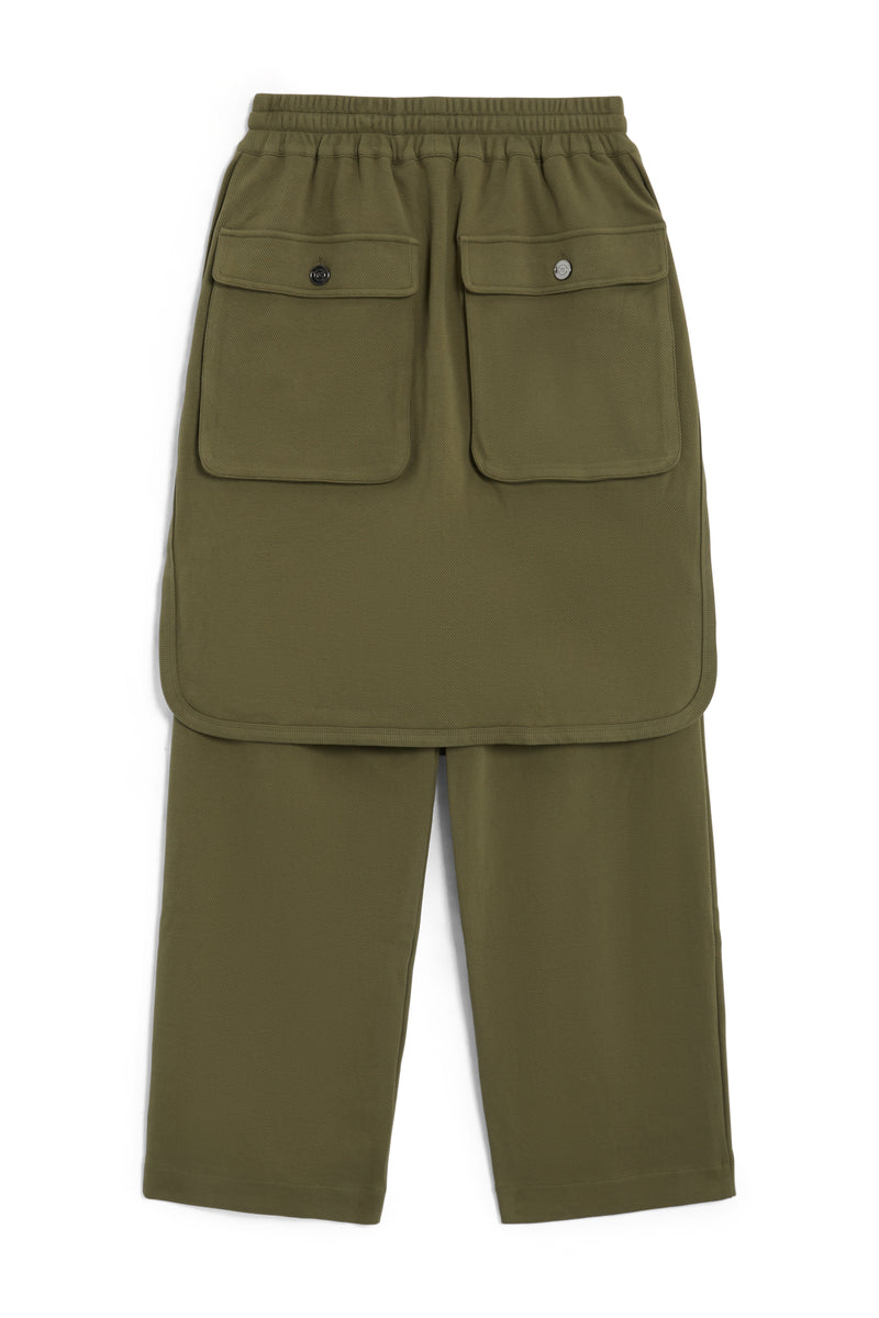 Freeminds  - green navy Layered cargo sweatpant