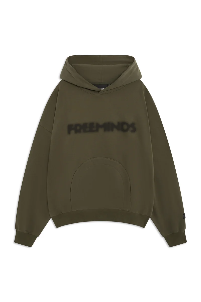 Freeminds - Fleece green navy hoodie