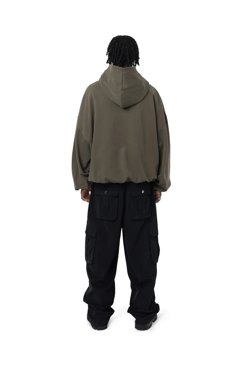 Freeminds - Fleece green navy hoodie