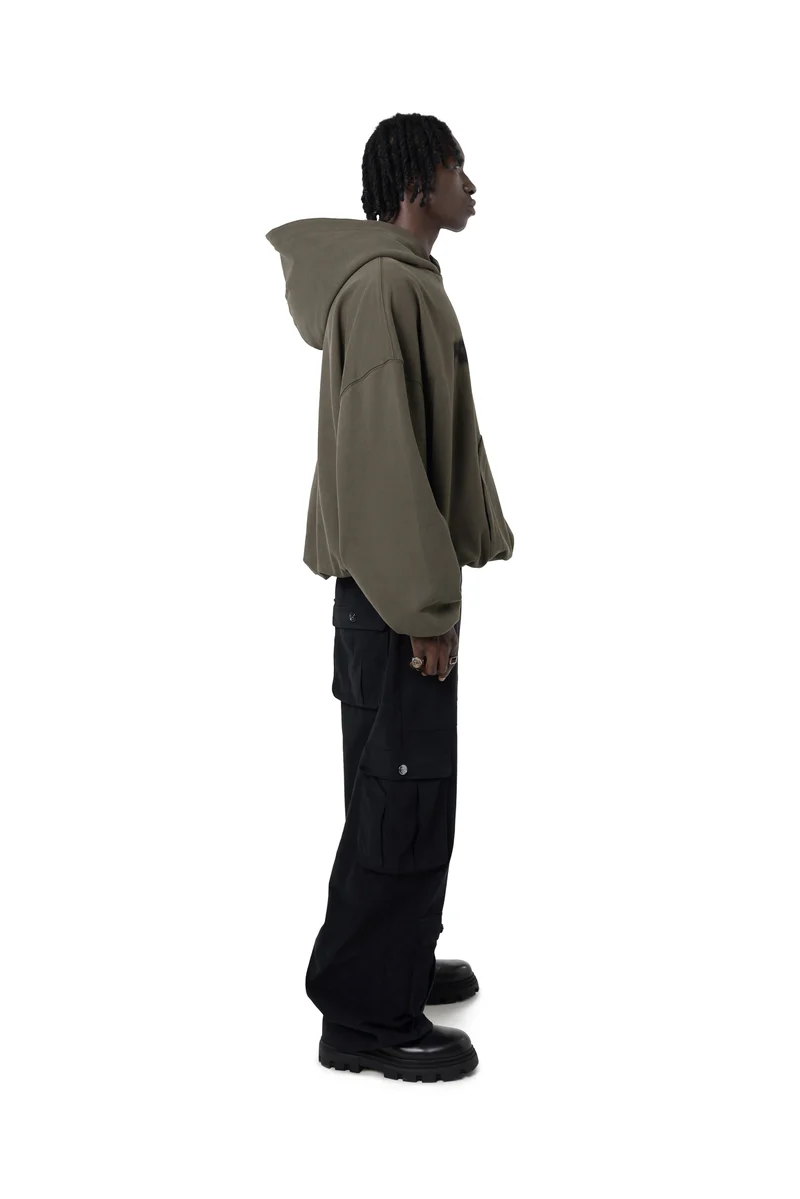 Freeminds - Fleece green navy hoodie