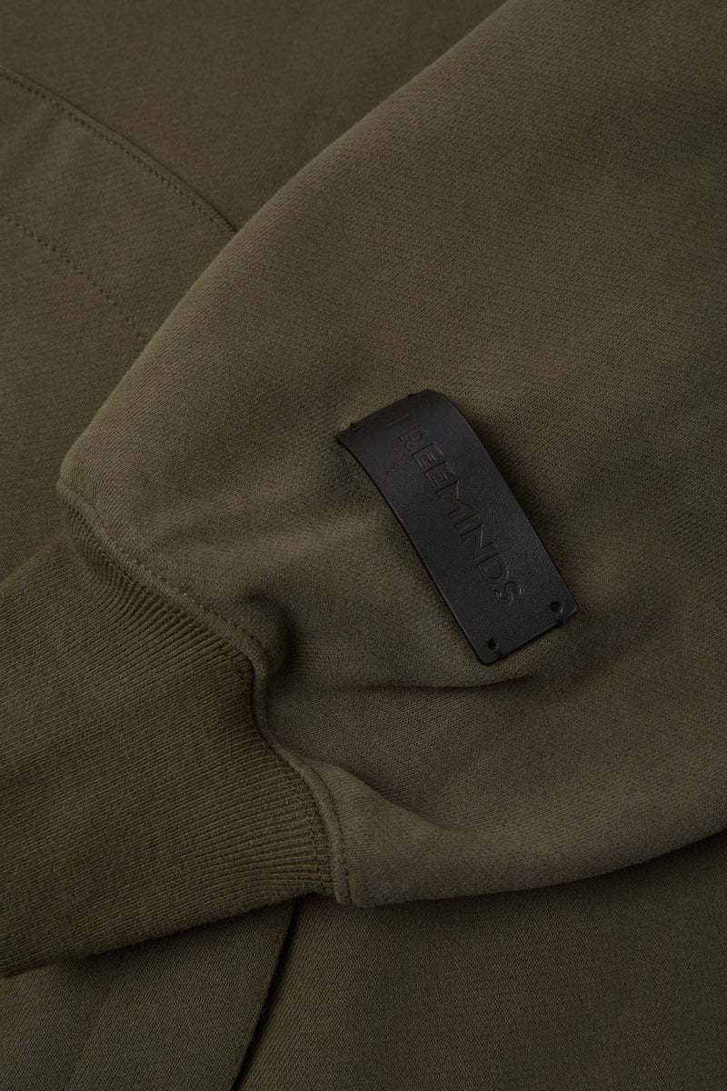 Freeminds - Fleece green navy hoodie