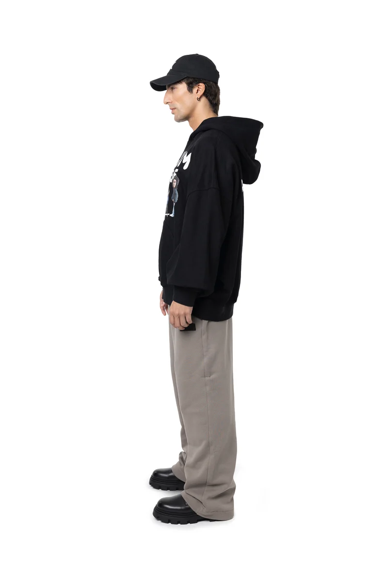 Freeminds - Claim your vibe fleece black hoodie Freeminds - Claim your vibe fleece black hoodie