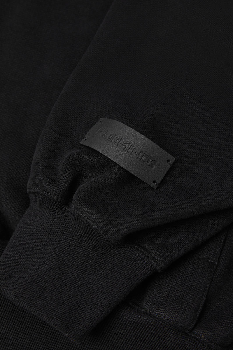 Freeminds - Claim your vibe fleece black hoodie Freeminds - Claim your vibe fleece black hoodie