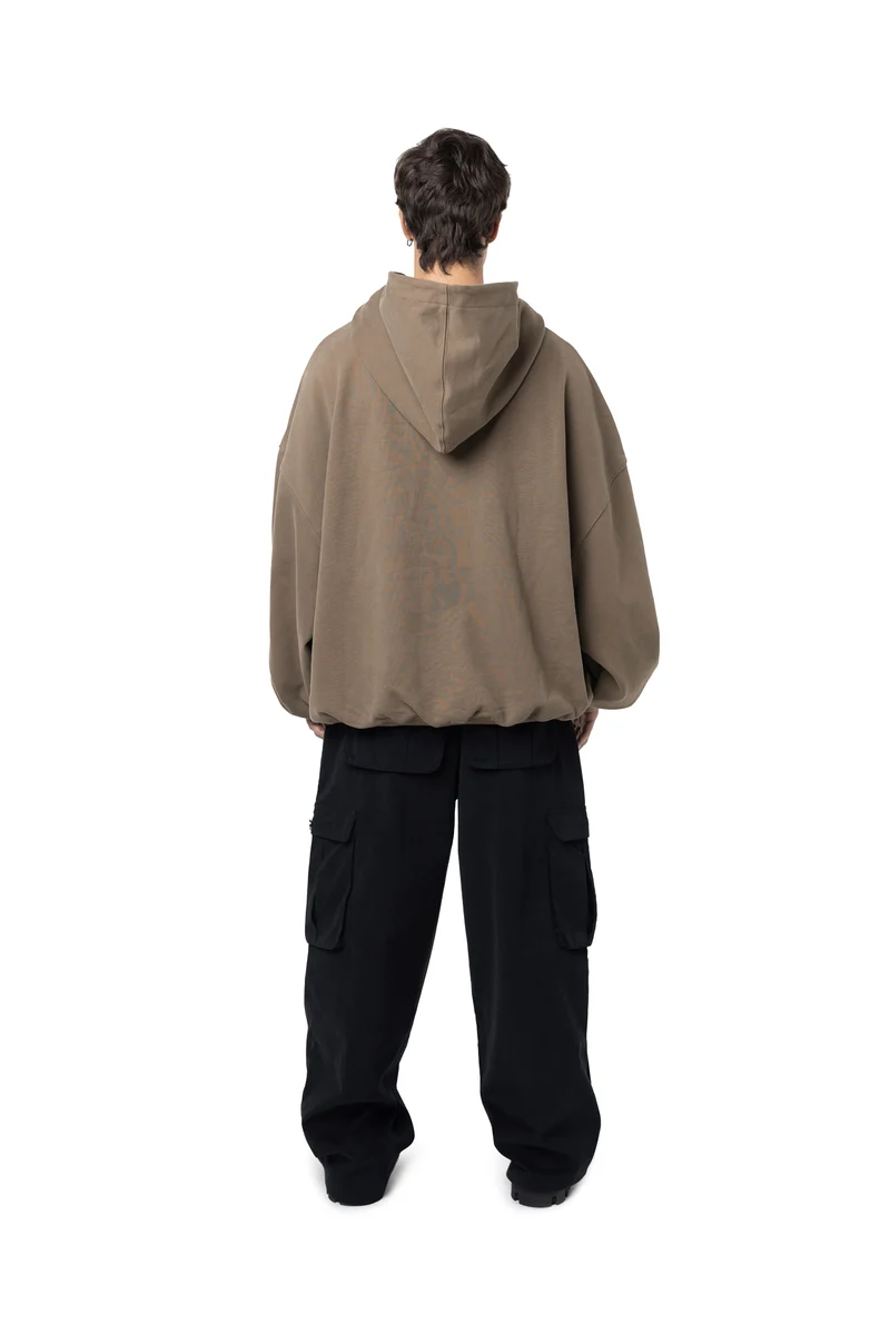 Freeminds - Fleece brown logo hoodie