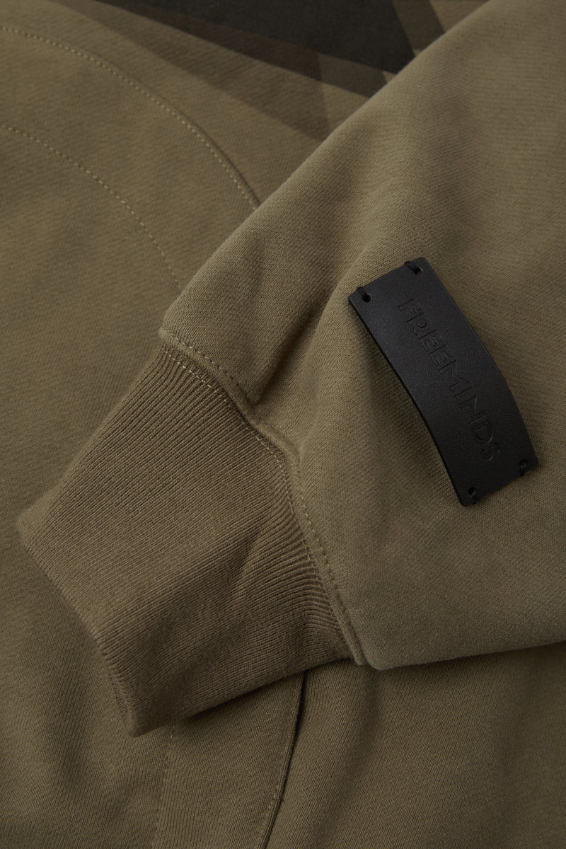 Freeminds - Fleece brown logo hoodie