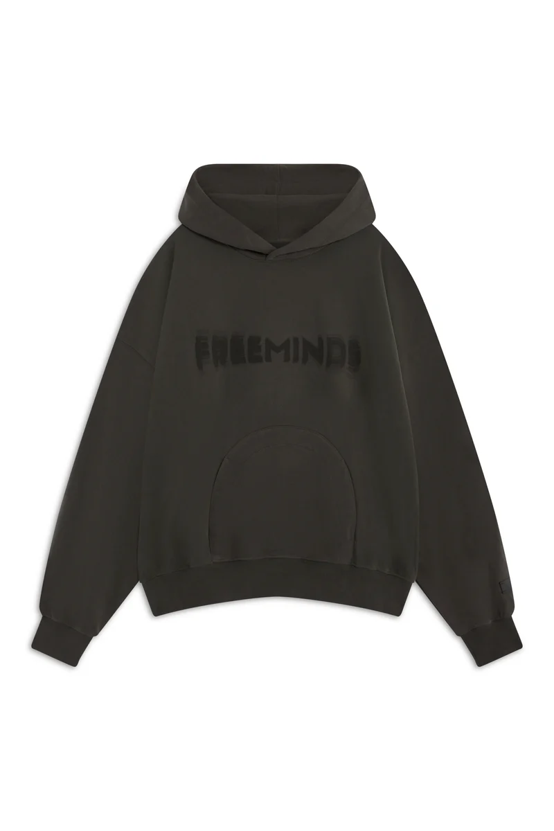 Freeminds - Fleece gray logo hoodie